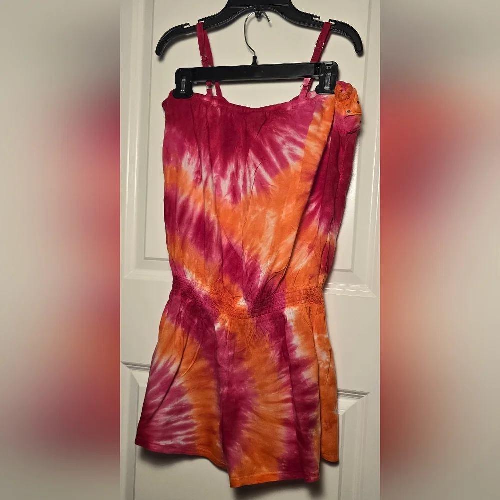 Justice‎ Tie-Dye Girls Romper with Ruffle Detail Size 16